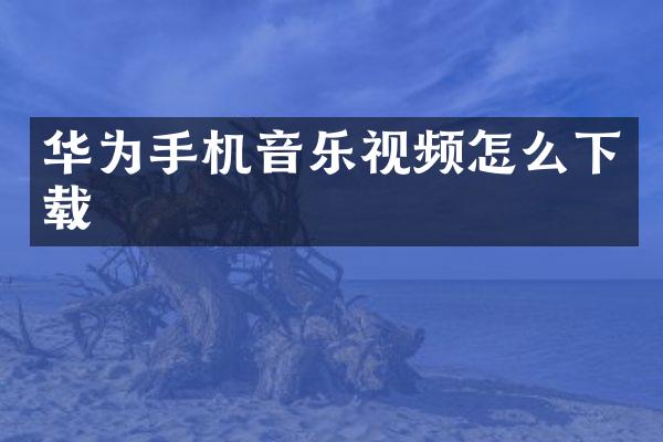 华为手机音乐视频怎么下载