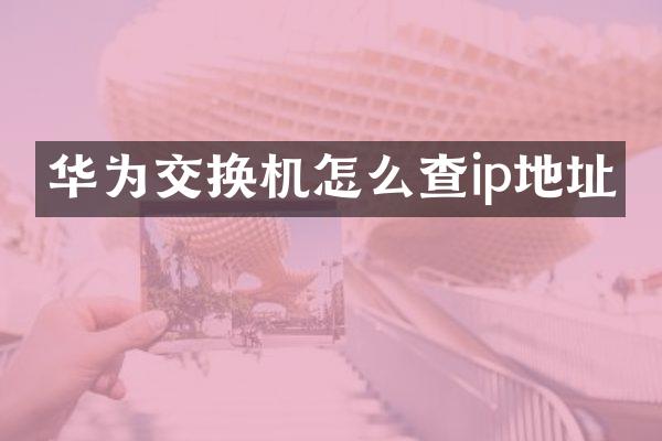 华为交换机怎么查ip地址