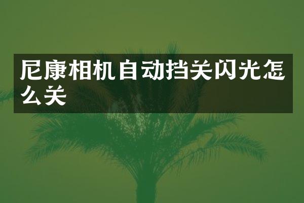 尼康相机自动挡关闪光怎么关