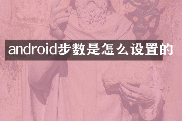 android步数是怎么设置的
