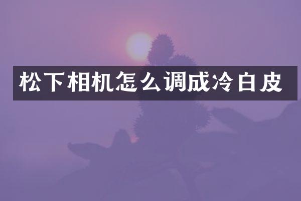 相机怎么调成冷白皮