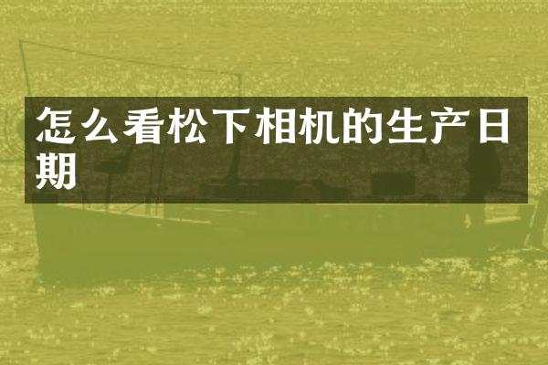 怎么看相机的生产日期