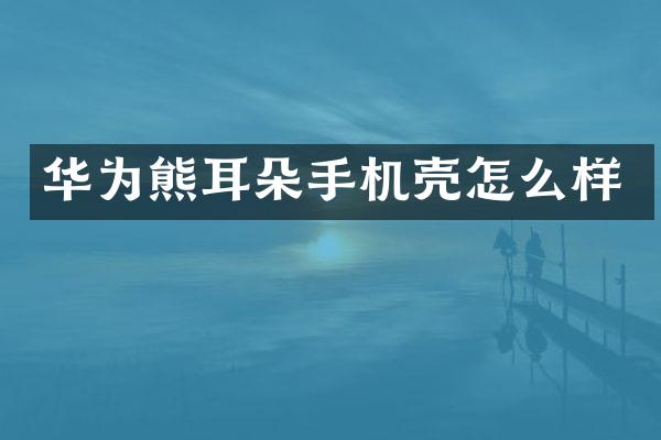华为熊耳朵手机壳怎么样