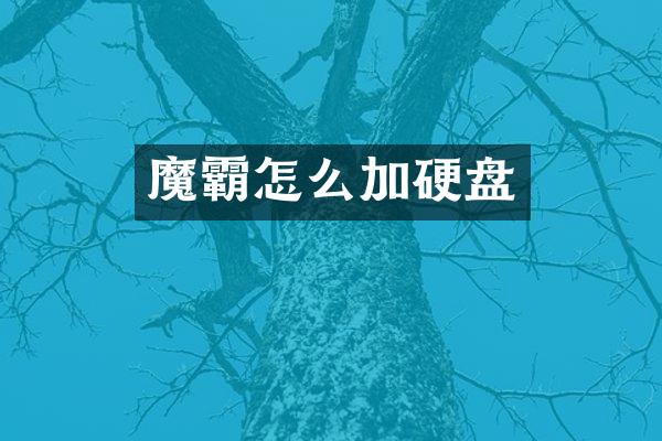 魔霸怎么加硬盘