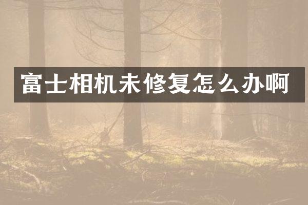 富士相机未修复怎么办啊