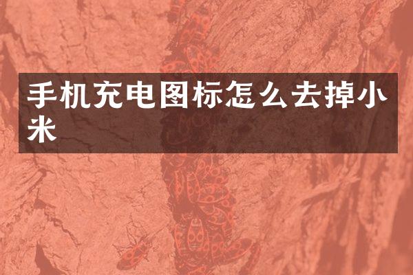 手机充电图标怎么去掉小米