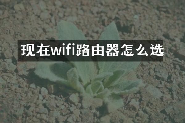 现在wifi路由器怎么选