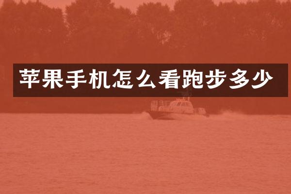苹果手机怎么看跑步多少