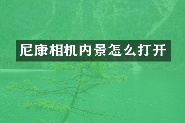 尼康相机内景怎么打开
