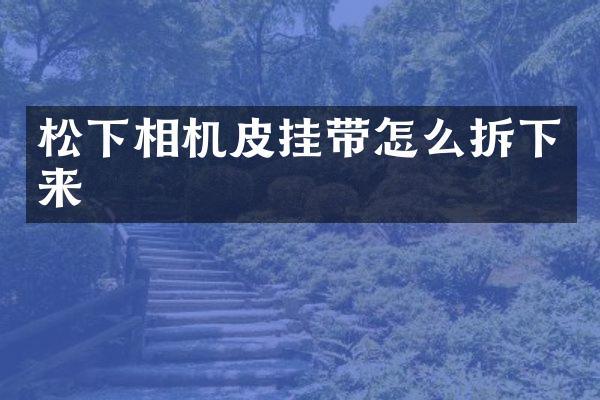 相机皮挂带怎么拆下来