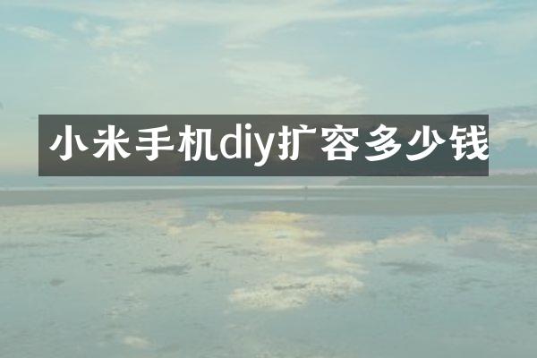 小米手机diy扩容多少钱