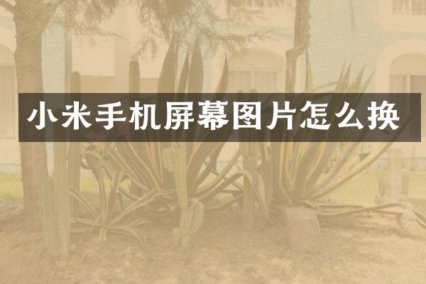 小米手机屏幕图片怎么换