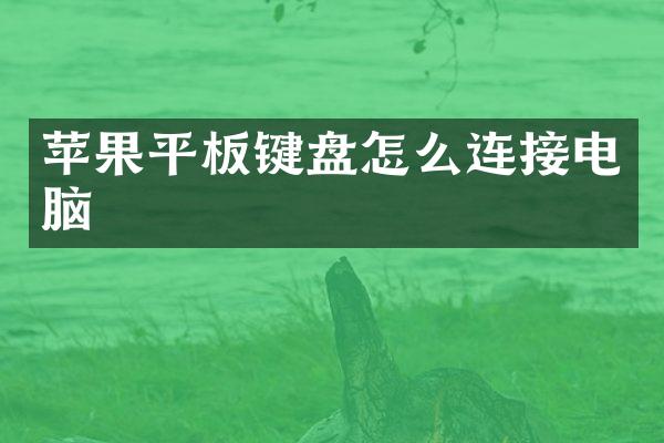 苹果平板键盘怎么连接电脑