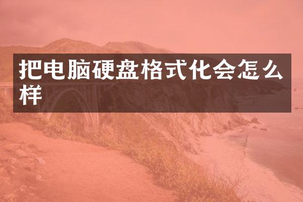 把电脑硬盘格式化会怎么样