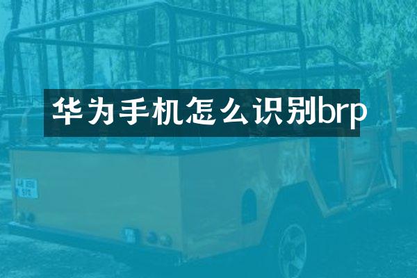 华为手机怎么识别brp