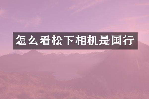 怎么看相机是国行