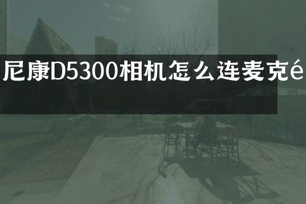 尼康D5300相机怎么连麦克风
