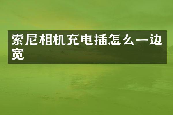 相机充电插怎么一边宽