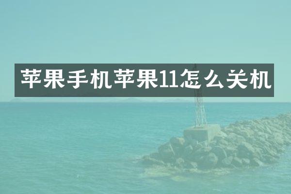 苹果手机苹果11怎么关机