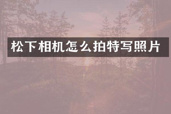 相机怎么拍特写照片