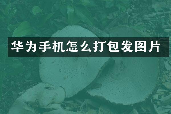 华为手机怎么打包发图片