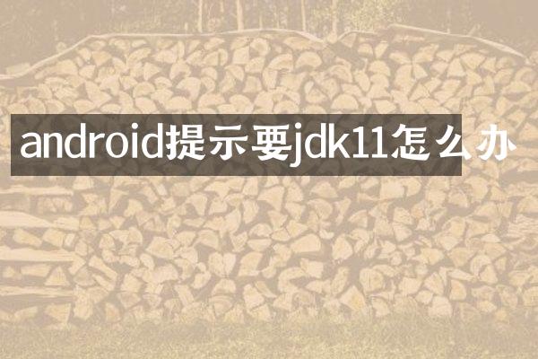 android提示要jdk11怎么办