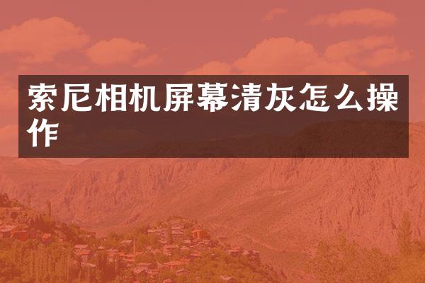 相机屏幕清灰怎么操作