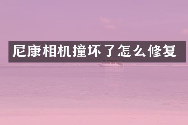 尼康相机撞坏了怎么修复