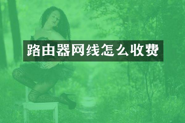 路由器网线怎么收费