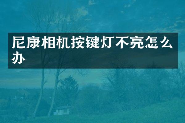 尼康相机按键灯不亮怎么办