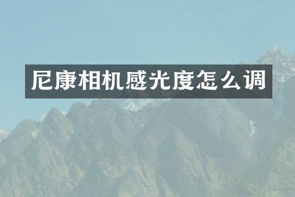 尼康相机感光度怎么调