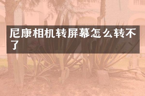 尼康相机转屏幕怎么转不了