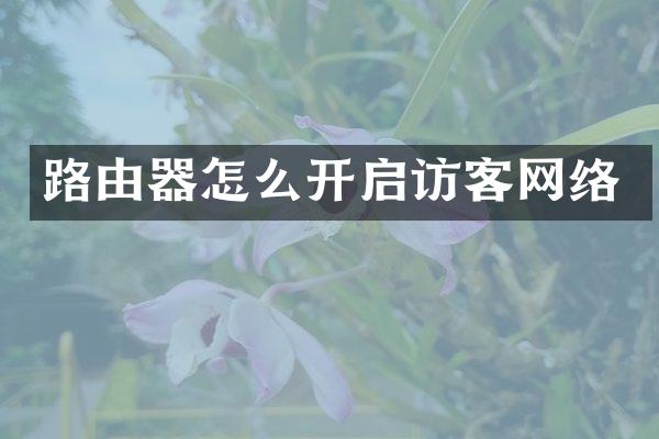 路由器怎么开启访客网络