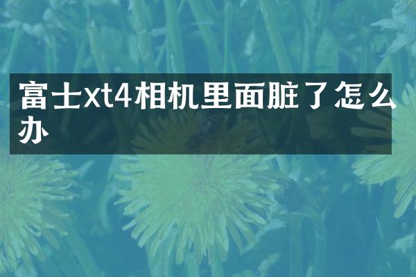 富士xt4相机里面脏了怎么办