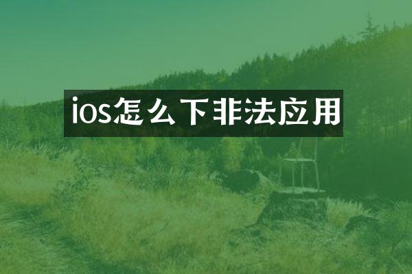 ios怎么下非法应用