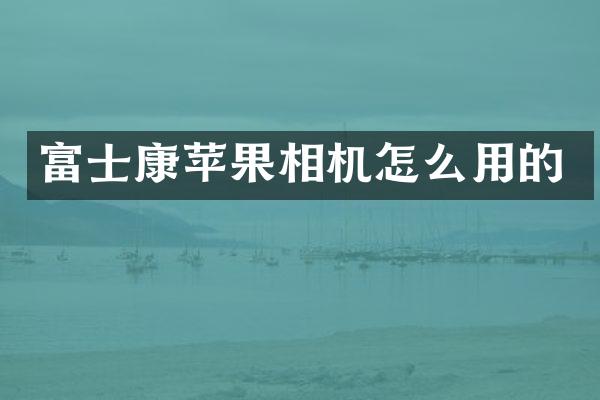 富士康苹果相机怎么用的