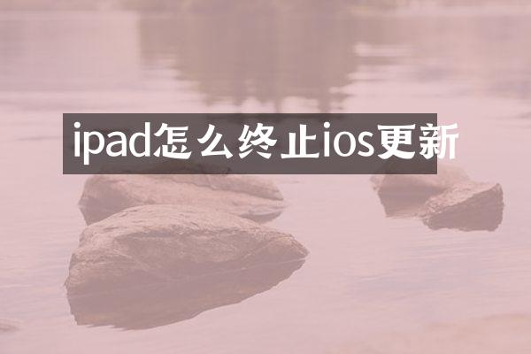 ipad怎么终止ios更新