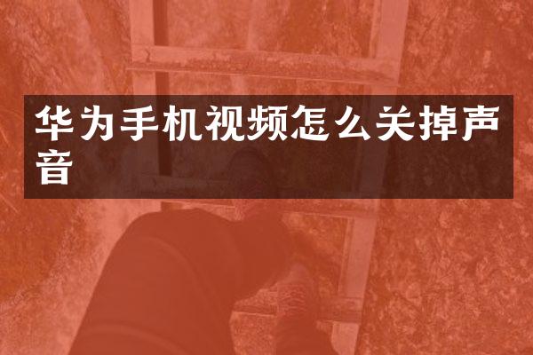 华为手机视频怎么关掉声音