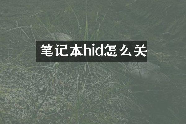 笔记本hid怎么关