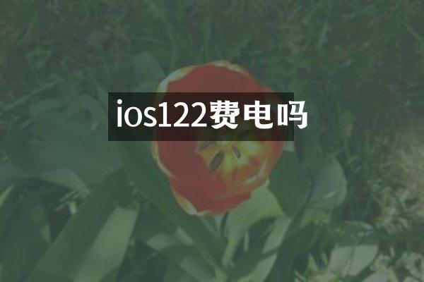 ios122费电吗