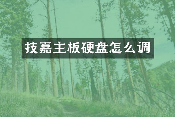 技嘉主板硬盘怎么调