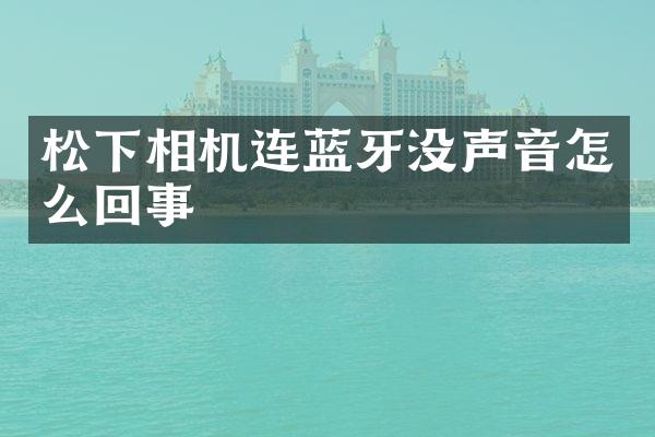 相机连蓝牙没声音怎么回事