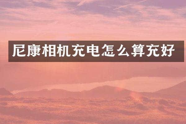 尼康相机充电怎么算充好