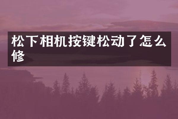 相机按键松动了怎么修