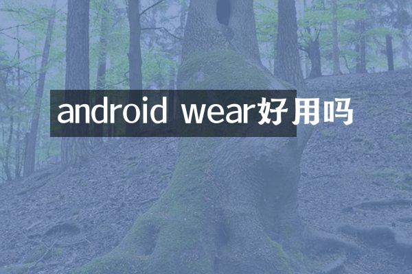 android wear好用吗