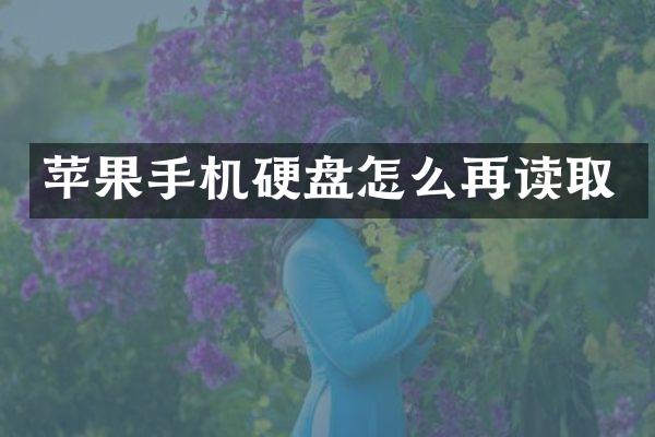 苹果手机硬盘怎么再读取