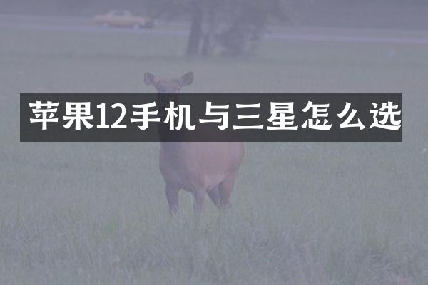 苹果12手机与三星怎么选