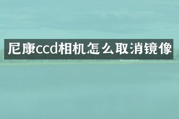 尼康ccd相机怎么取消镜像