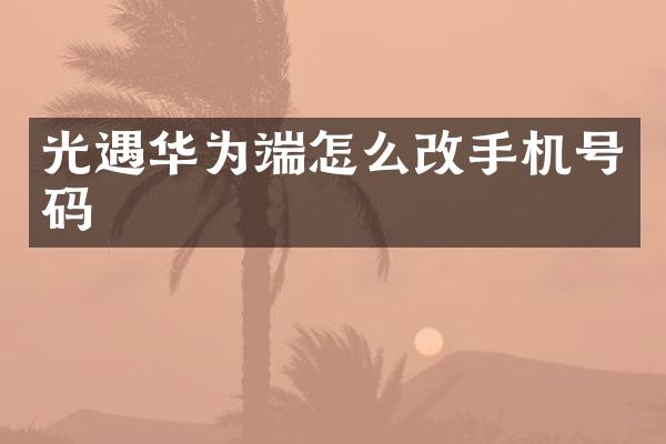 光遇华为端怎么改手机号码