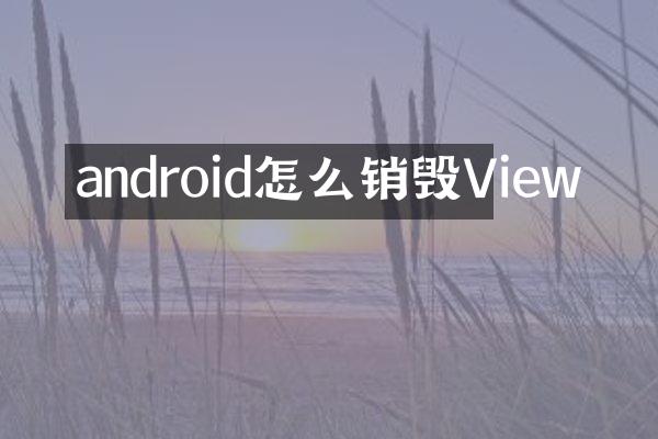 android怎么销毁View